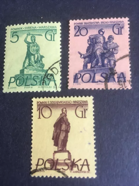 Polen 6 Briefmarken Gestempelt 1955/56 „Monumente, Denkmäler“ 2
