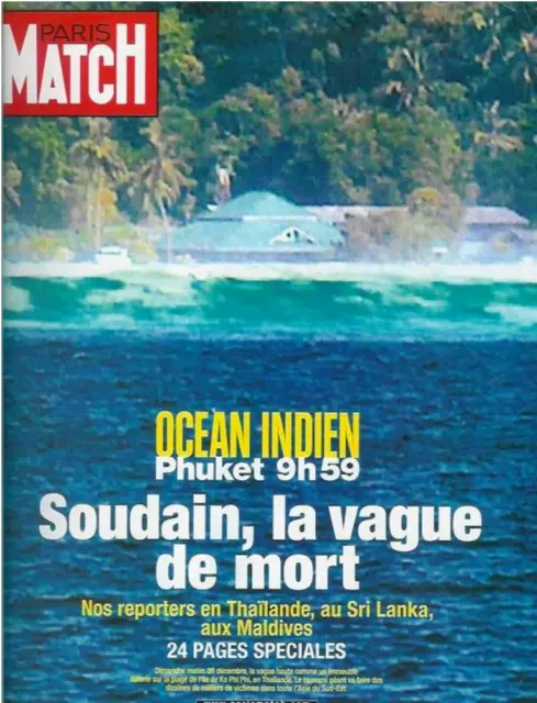 Paris Match n° 2902 du 29 décembre 2004 - Le Tsunami: la vague de la mort (NEUF)