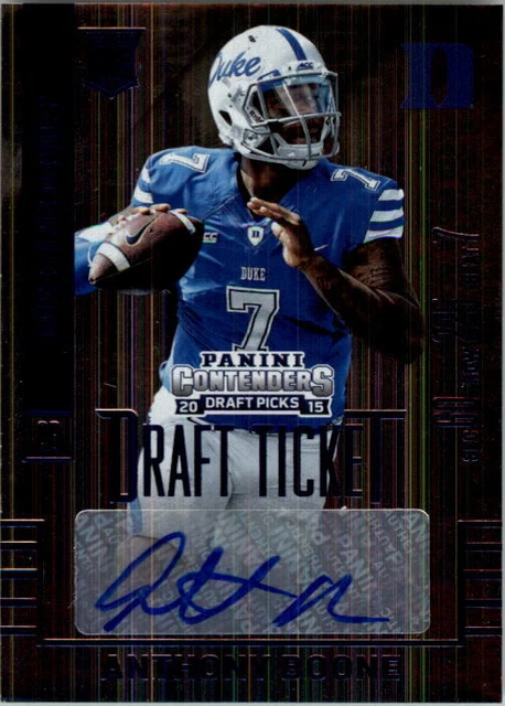 2015 Contenders Draft Picks College Draft Ticket Blue Foil #267 Anthony Boone