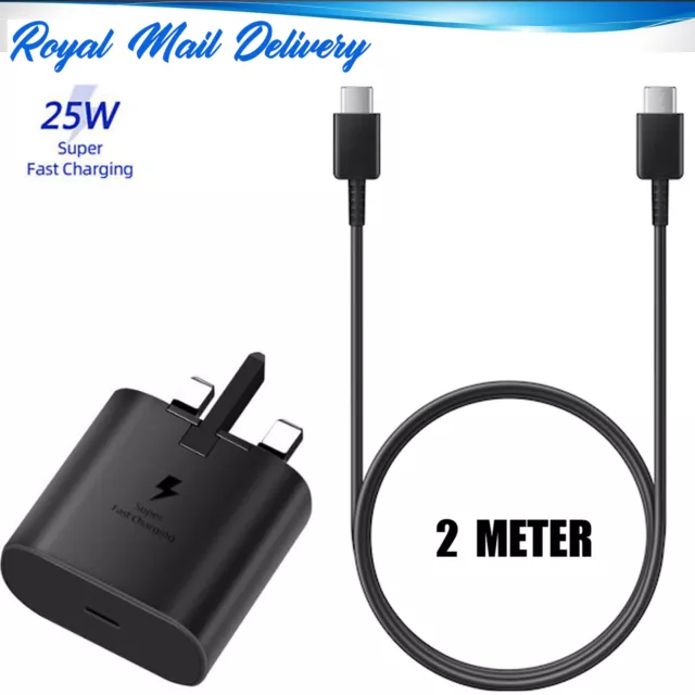 Real 25W Super Fast Charger Plug & 2M USB C To USB C Cable For Mobile Phones Lot