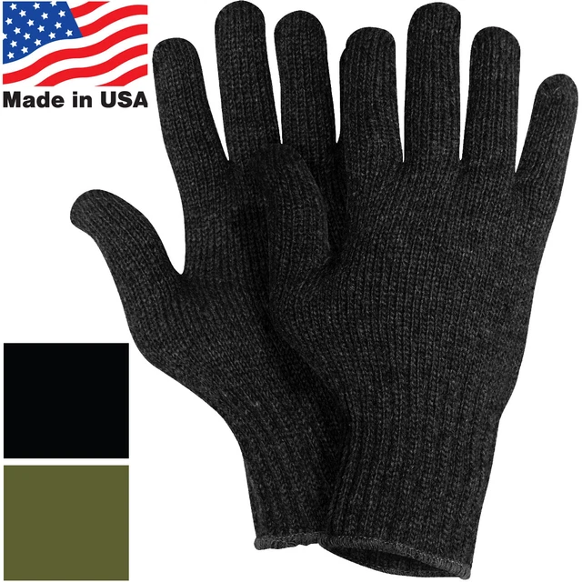 US MADE WOOL Glove Liners Cold Weather GI Blank Tactical Army Military