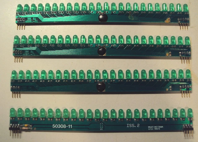 LED Green  display strips 24 LEDs with a digital address Multi MC1368A Part Num.