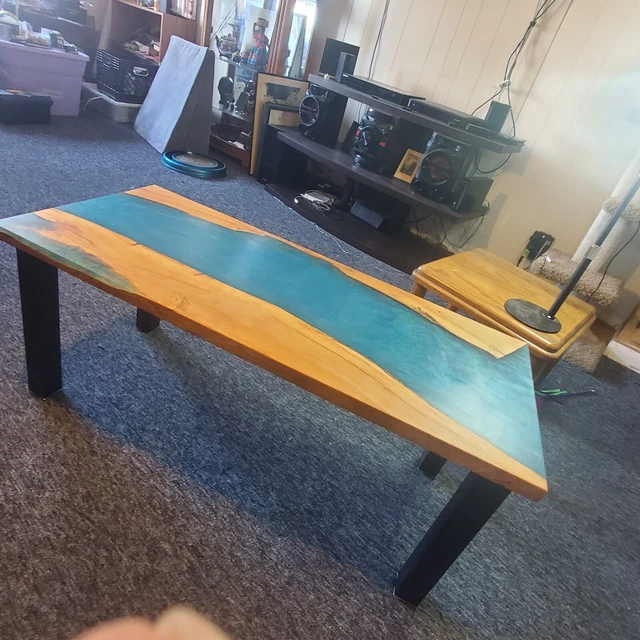 epoxy river coffee table
