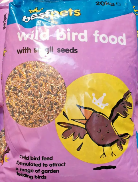 20kg WILD BIRD FOOD : BestPets with Small Seed Garden Mix bp All Year Feed vf