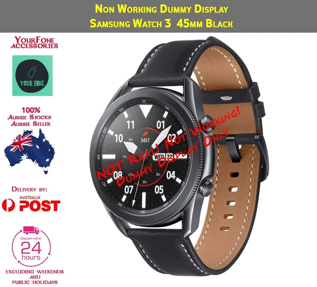 Non working Dummy Display Phone For Samsung Watch 3  45mm with Band Black