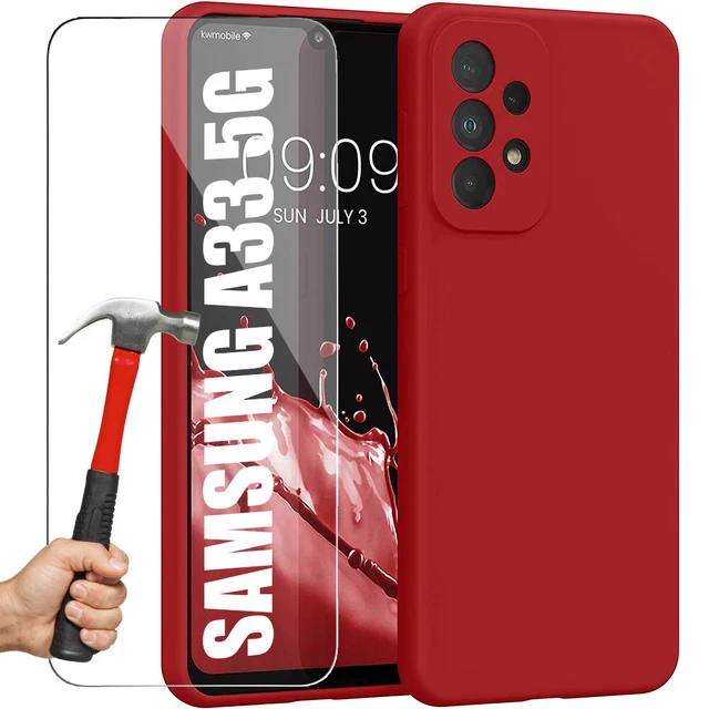 Coque Samsung Galaxy A33 5G Protection Antichoc TPU Mat + 2 Verres Trempés Vitre