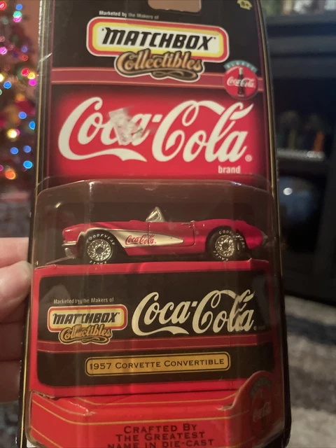 Vintage Coca-Cola Coke Matchbox car collectible 1/64 1957 Corvette New in Box