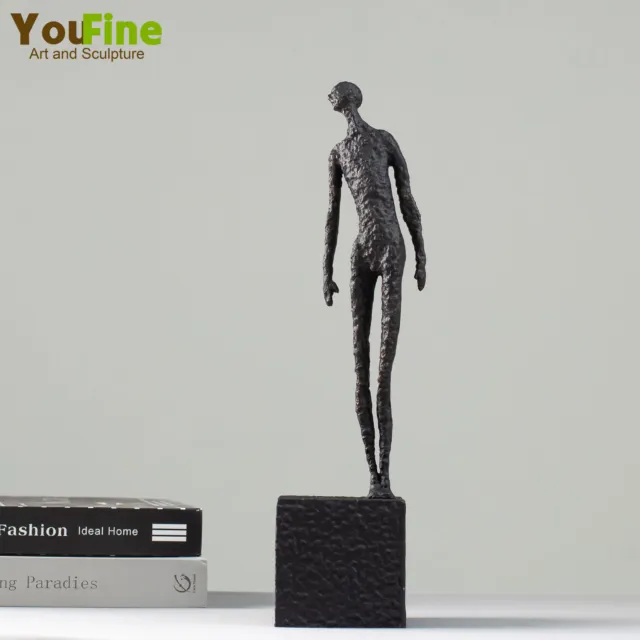 Abstract Metal Sculpture Standing Man Metal Statues Modern Art Home Decor Crafts