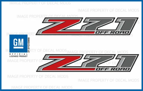 (2x) 14-17 Z71 Off Road Decals - F stickers Parts Chevy Silverado GMC Sierra 4x4