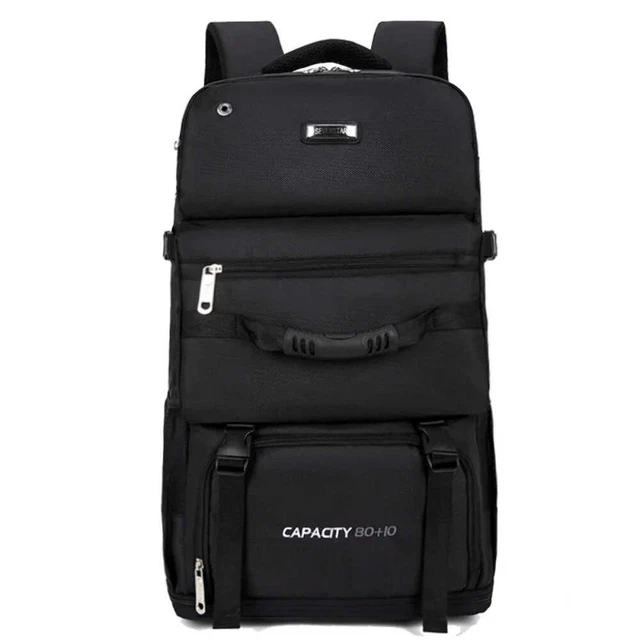 90L LARGE-CAPACITY HIKING Travel Backpack Black $129.98 - PicClick CA