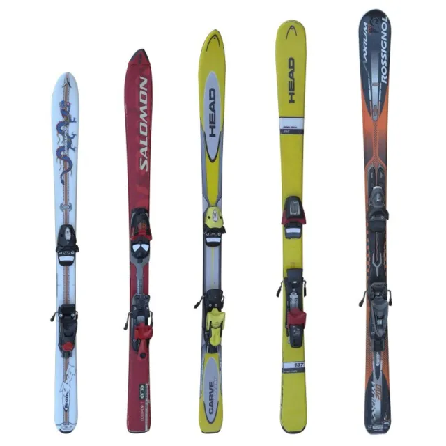 Ski occasion junior toutes marques à 19 € + Fixations - Qualité B 107 cm