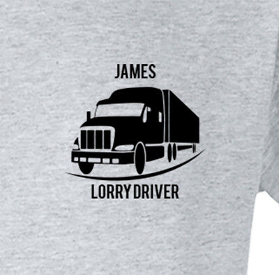 Lorry Driver Personalised Hgv Driver Truck Gift T Shirt Add Name Any Colour