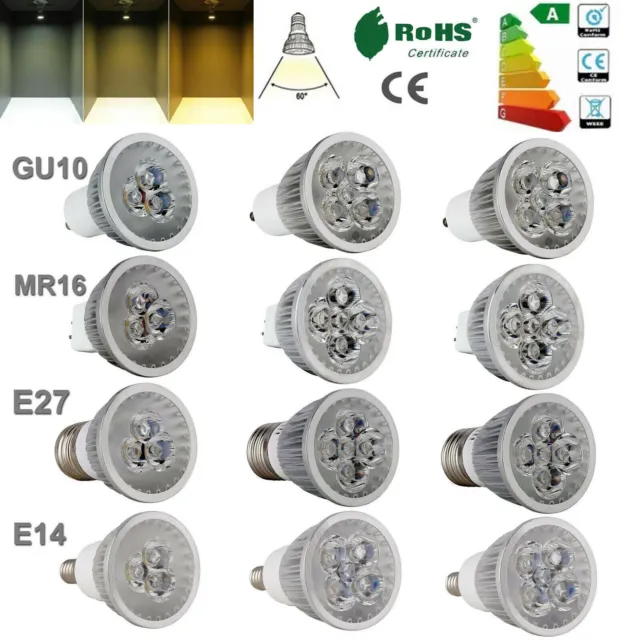 GU10 E27 Dimmable LED Spotlight Bulbs E14 220V 240V 9W 12W 15W MR16 12V Lamps