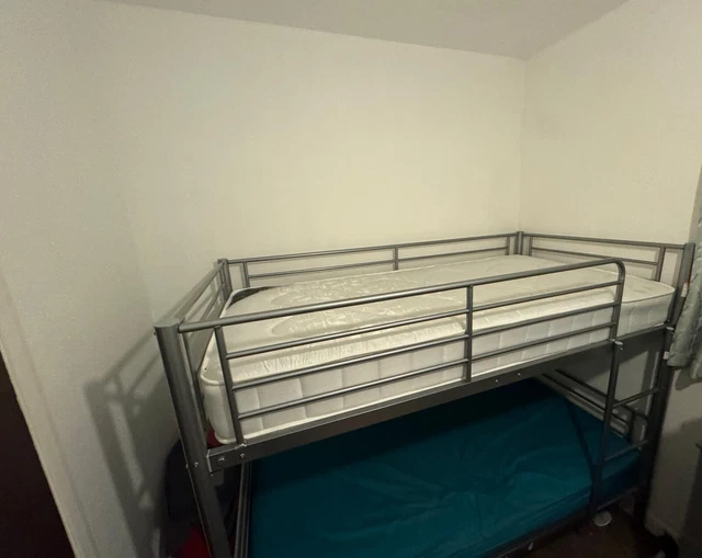 NEW METAL BUNK Bed Frame Bed + MATTRESSES £129.00 PicClick UK