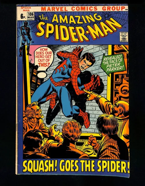 Amazing Spider-Man #106 UK Price Variant Spider-Slayer Appearance! Marvel 1972
