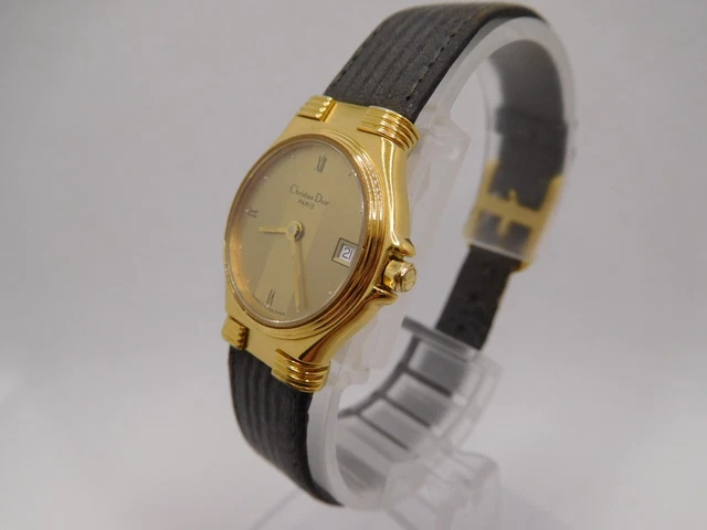 Christian Dior quartz womens watch 18K electroplated(70412-21995) 4