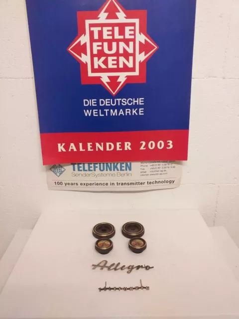 TELEFUNKEN ALLEGRO Dreh Knopf Set und Beschilderung für Röhrenradio