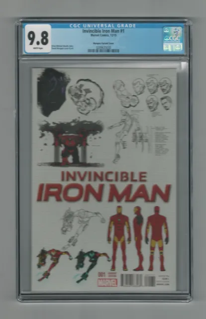 Invincible Iron Man #1 CGC 9.8 NM/MT Marquez Variant Cover Marvel Comics 12/15