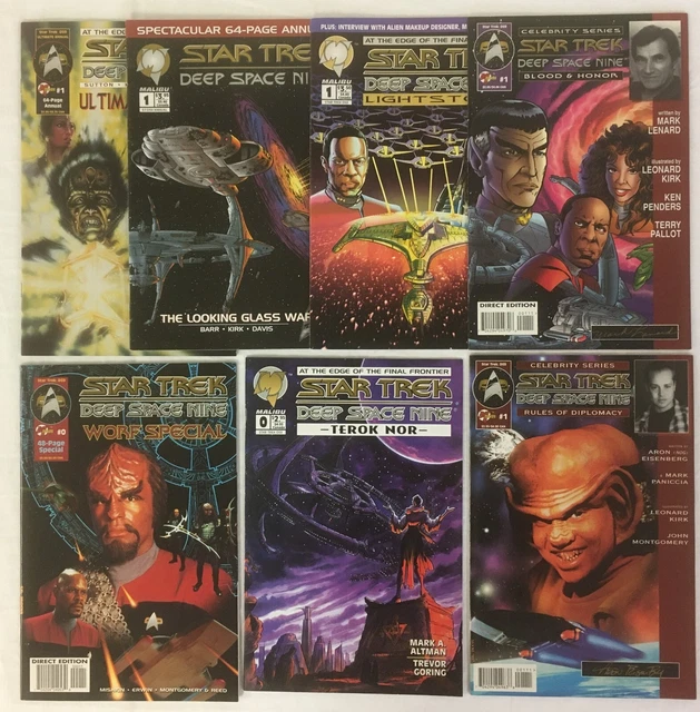 Star Trek Deep Space Nine Malibu 7 Comic lot # 1 Special + Annual +WORF SP VF/NM
