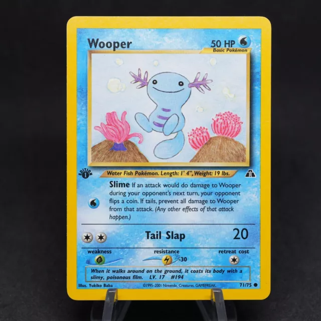 Wooper 1st Edition 71/75 Neo Discovery WOTC Pokemon TCG Card