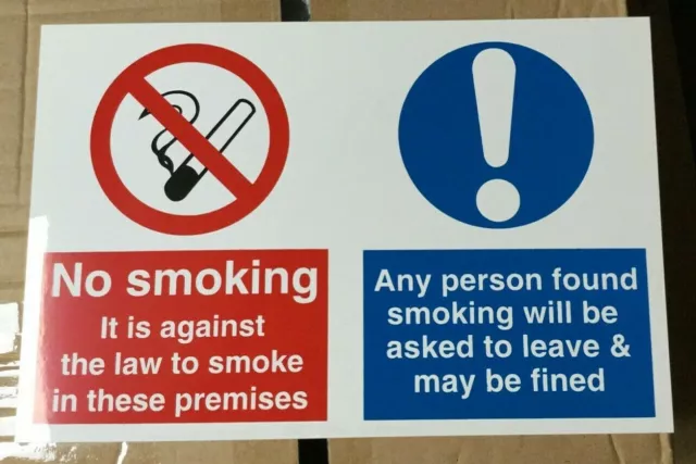 NO SMOKING IT IS AGAINST THE LAW TO SMOKE IN THESE PREMISES Multi Safety Sign