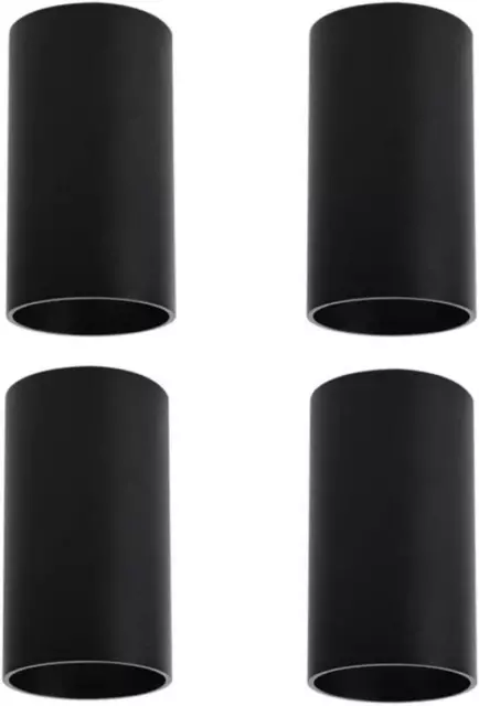 4 Pcs Faretto a Soffitto Rotonda Nero, Attacco GU10, Plafoniera in Alluminio Mon