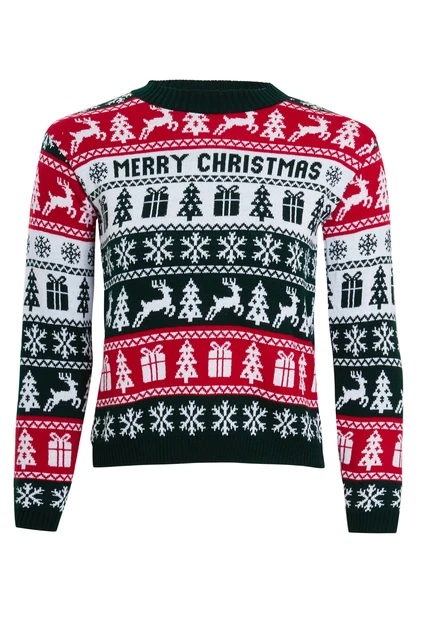 New Kids Childrens Boys Girls Xmas Christmas Winter Jumper Sweater Knitted Retro