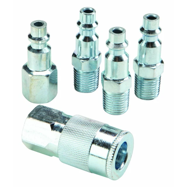 CENTRAL PNEUMATIC Industrial Quick Coupler and Plug Set, 5 Piece 68192