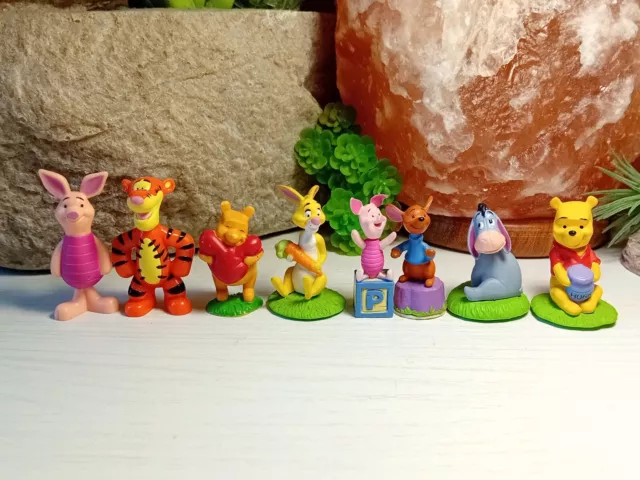 SET LOTTO LOT 8 PERSONAGGI ACTION FIGURE 4/5cm WINNIE THE POOH DISNEY