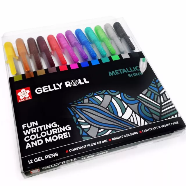 Sakura Gelly Roll Stardust Pen - Shiny METALLIC Colour Wallet Set of 12