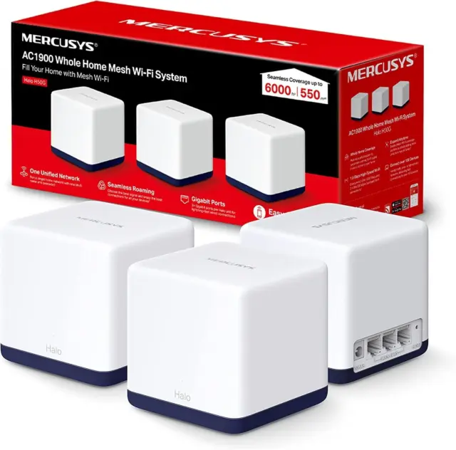 Mercusys AC1900 Whole Home Mesh Wi-Fi System, Coverage up to 6,000 ft² (550...