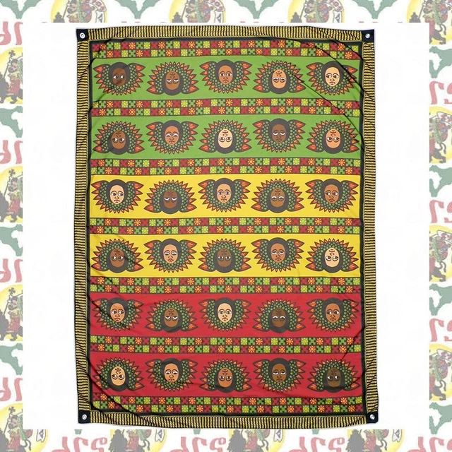 Ethio Angel  [drs] Flag Banner (200cmx150cm)  Haile Selassie I Lion of Judah