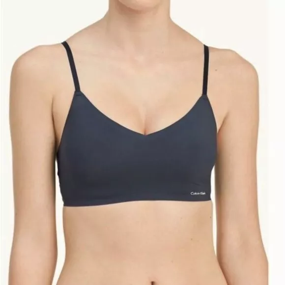 Calvin Klein Neon Bold logo soft cotton Unlined Bralette or Triangle Bra XS- XL