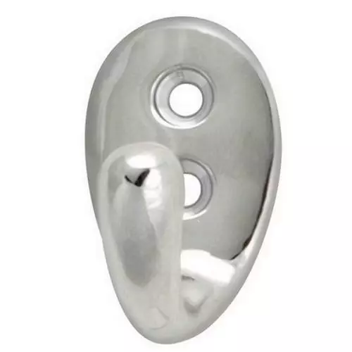 1-5/8" Solid Brass SINGLE Coat Robe Hook, Polished Chrome, Hickory P27300-CH