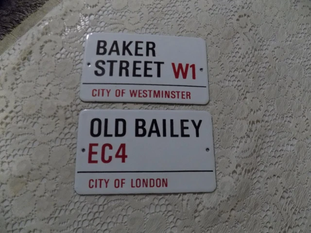 【Garnier】Westminster Sign Garnier Gifts VINTAGE-GARNIER GIFTS ENAMEL Bullseye Baker Street Mini Sign