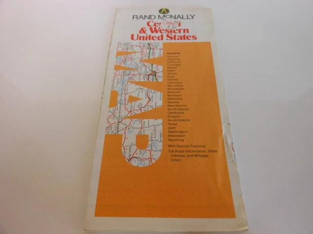 Rand McNally - Central and Western United States Map - Possibly 1987