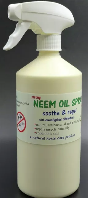 Fly & midge Repellent 800 ml Neem Oil Spray by Horse Leads