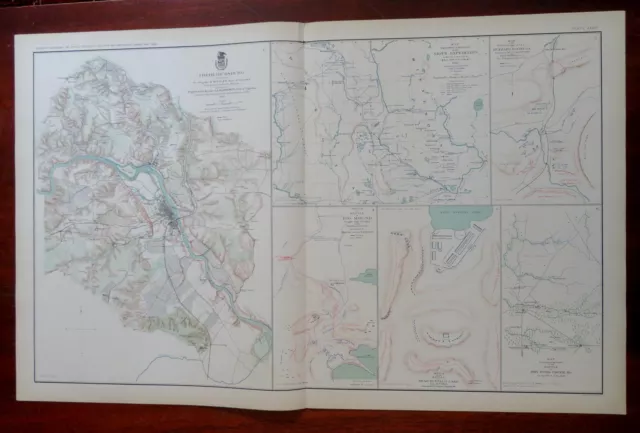 Fredericksburg Virginia Big Mound Sioux Expedition 1895 Civil War historical map