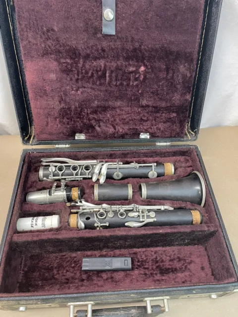Vintage Selmer Bundy Bb Wood Clarinet With Hard Deluxe Case