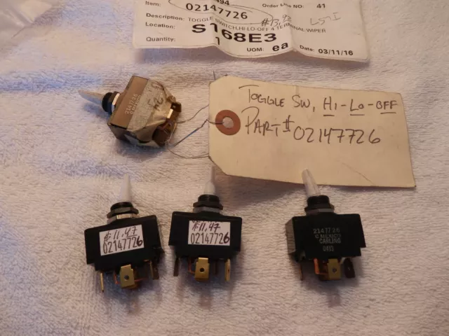 (4) Thomas Bus 2147726  4 Terminal, 3 Position White Toggle   Free Shipping