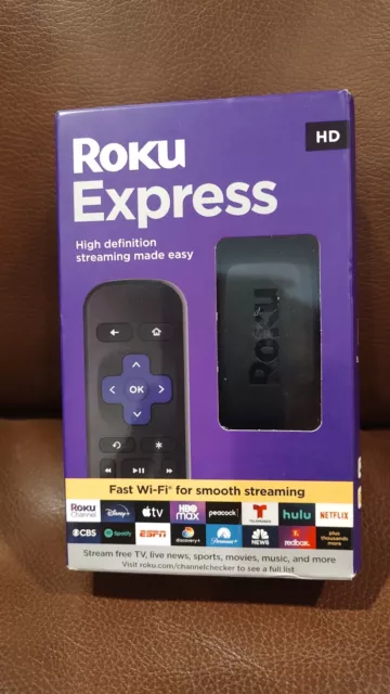 Roku Express HD Streaming Media Player (Black) NEW! ( Sealed Box )