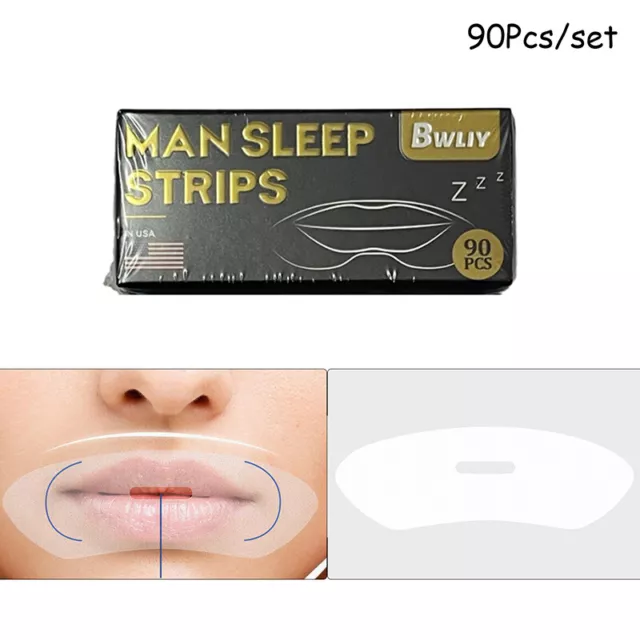 90Pc/SET Anti-Snoring Stickers ForChildren Adult Night Sleep Lip Nose Breathing