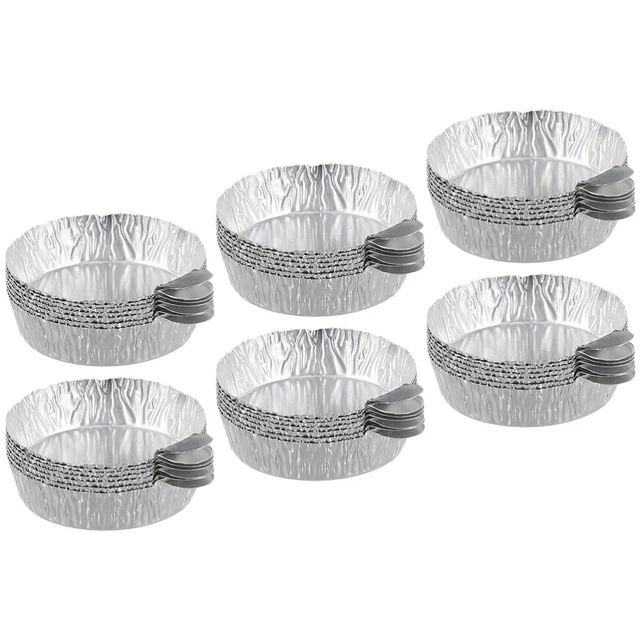 50pcs Portable Laboratory Equipment Reusable Weigh Boats Aluminum Foil Pans 3