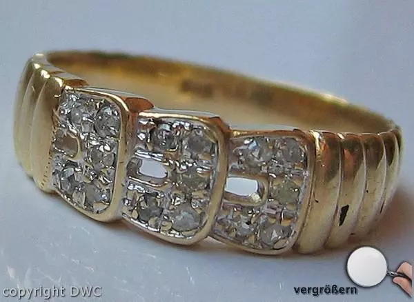 Ring mit Brillant Brillanten Diamanten Ringe in aus 14 Kt 585 er Gold 52