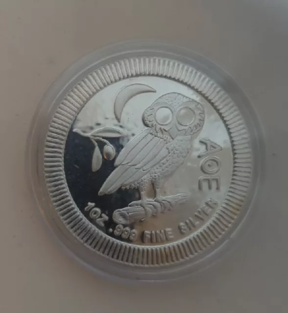 Athenian Owl 1 oz silver bullion coin 2017 .999 fine silver NIUE mint in capsule