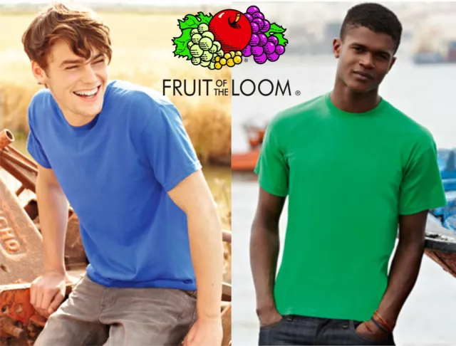 STOCK 10 pezzi FRUIT OF THE LOOM uomo T-SHIRT ORIGINAL cotone MAGLIETTA 145 gr.