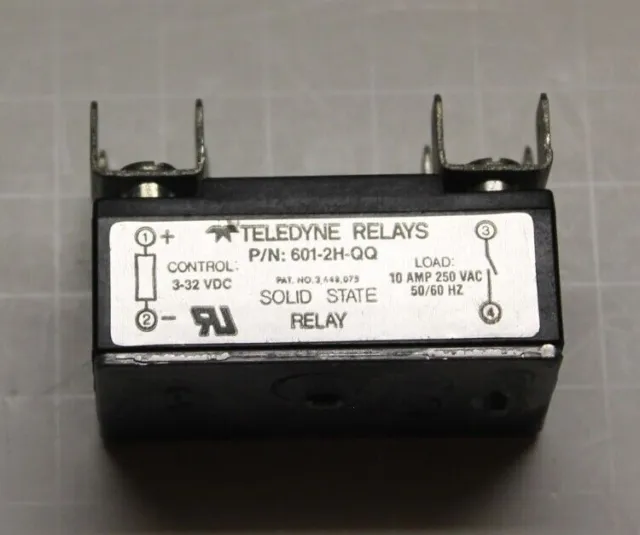 Teledyne Solid State Relay 601-2H-QQ, 10 AMP, 250 VAC