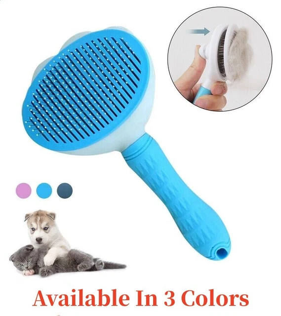 Pet Hair Remover Dog Cat Comb Grooming Massage Deshedding Self Cleaning Brush