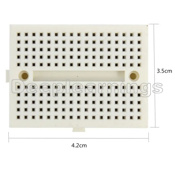 2 pcs Mini White Solderless Prototype Breadboard 170 Tie-points for Arduino