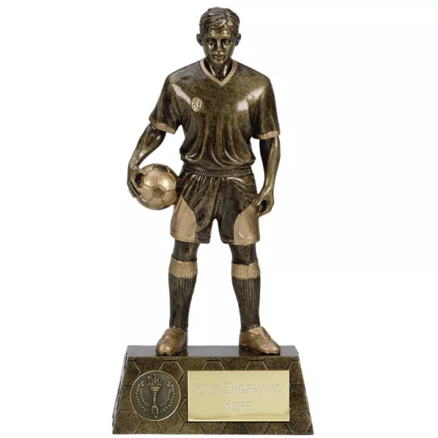 Football Trophy award Football Figure in 5 Sizes Free Engraving up to 30 Letters